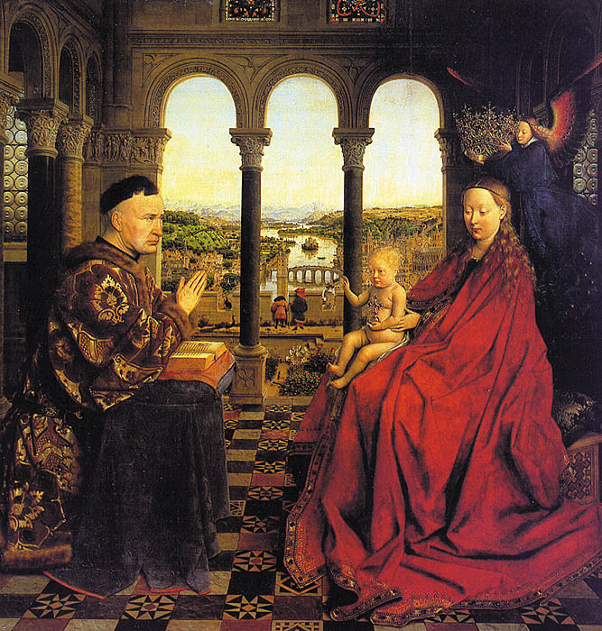 Jan Van Eyck - la vierge au chancelier Rolin